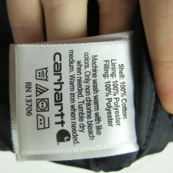 Carhartt Quilted Lined Hooded Jacket Brown Tan Youth Size S (Boy) Duck Canvas - Picture 7 of 11